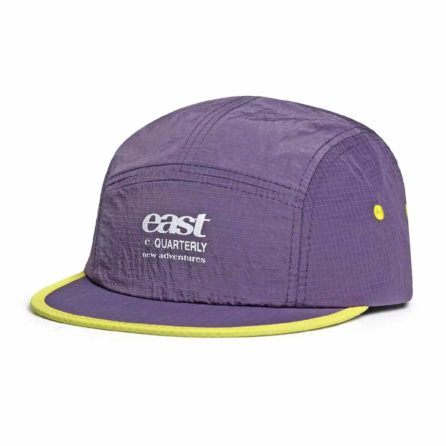 Quick Dry 5 Panel Cap Men Women Lightweight Breathable Camper Hat Outdoor Hiking Running Baseball Caps Contrast Color Flat Brim
