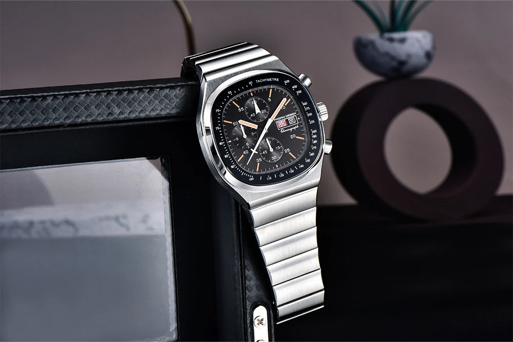 PAGANI DESIGN New PD1819 Men‘s Quartz Watches 40mm Sapphire Stainless Steel Waterproof Luminous C3 Chronograph reloj hombre