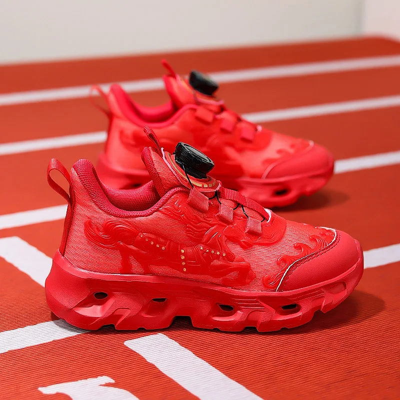 Childrens Sports Shoes Fashionable Mesh Campus Student Cushioning Training Shoes New Breathable Non Slip Daily Jogging Shoes