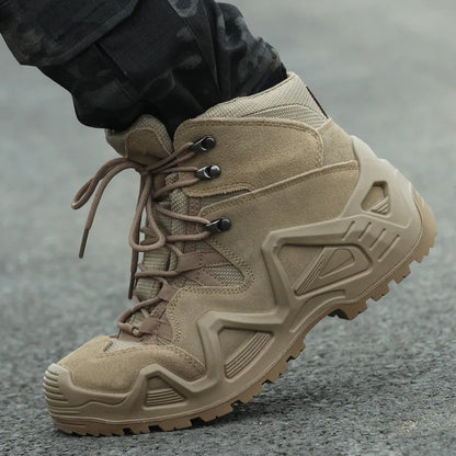 Topfight-Bottes de moto à lacets pour hommes, bottes de chasse, chaussures de randonnée, bottes de désert, haute qualité, grande taille
