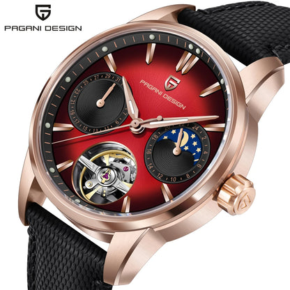 Moška ura Pagani Design, nov model, luksuzna avtomatska mehanska ura, 41 mm, iz nerjavečega jekla, vodotesna do 10 barov, v slogu »pilota«