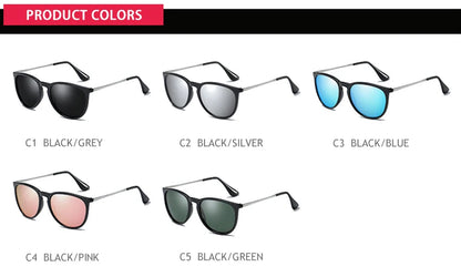Classic Round Polarized Sunglasses Men Women Fashion Driving Sun Glasses Male Vintage Black Pink Shades Travelling Eyewear UV400