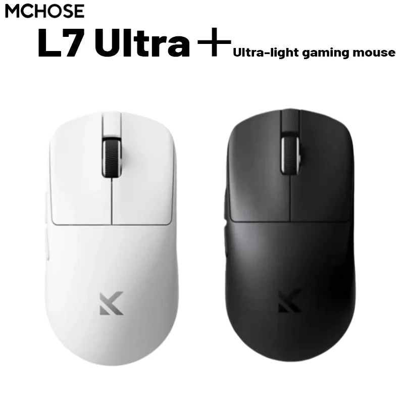 MCHOSE L7 Ultra+ mittelgroße/große Hand-Gaming-Maus E-Sports Paw3950 kabellos, drei Modi, leicht, Office-Dual-Drive-Computermaus