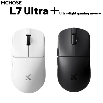 MCHOSE L7 Ultra+ mittelgroße/große Hand-Gaming-Maus E-Sports Paw3950 kabellos, drei Modi, leicht, Office-Dual-Drive-Computermaus