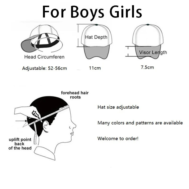 Summer Black Baseball Caps for Adult Cartoon Letters Sonics Boys Girls Outdoor Sports Breathable Mesh Hat Cute Anime Sunbonnet