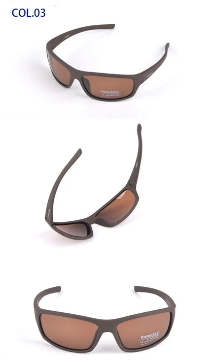 2026 Male Brand Design Polarized Sunglasses for Men Brown Sports Rectangle Sun Glasses Lenses Male Cycling Eyewear Gafas UV400