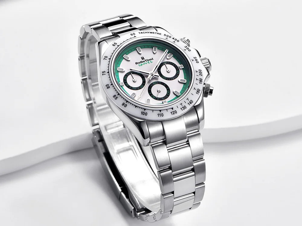 RollsTimi Men's Watches Top Luxury Sapphire Men's Mechanical Watches Calendar Week Stainless Steel Waterproof Men's Watches