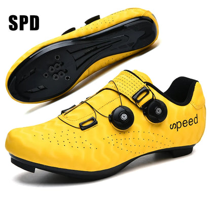 Neue Fahrradschuhe für Herren, selbstverriegelnde Rennrad-Sportschuhe, lockless Trainingsschuhe, SPD-Cleats-Fahrradschuhe für Damen