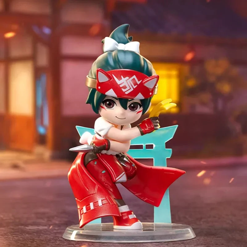 POP MART Overwatch Play of The Game Series Caixa Mistério Original Blind Box Surpresa Figuras de Ação Anime Adoráveis Ornamentos Figurinhas