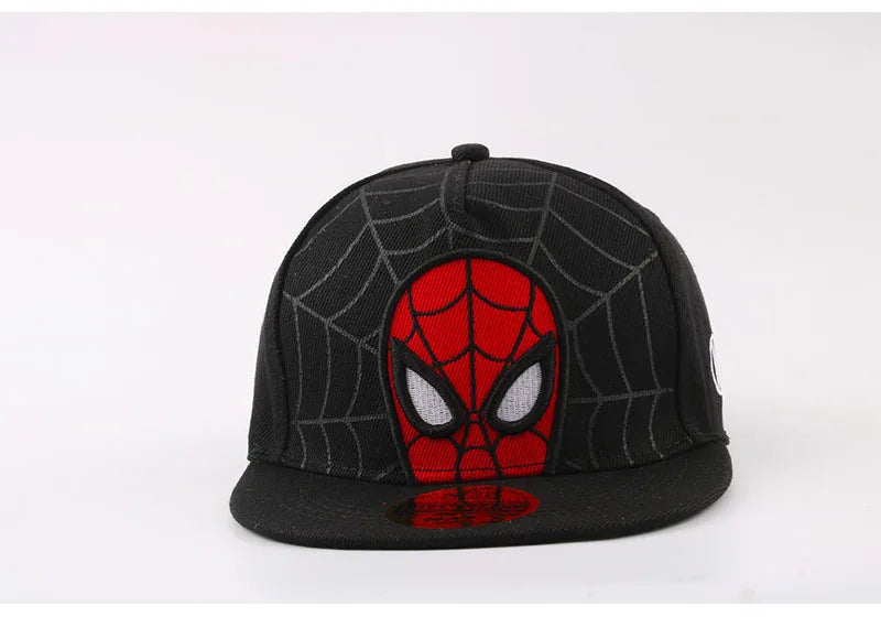Cartoon Spider Embroidery Baseball Cap Flat Hip Hop Snapback Hat Adjustable Sun Hat for Casual Party Cosplay