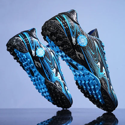 Plus Size Children Firm Ground Soccer Shoes Male Outdoor Primary and Secondary School Students Broken Nails Training Shoes Race