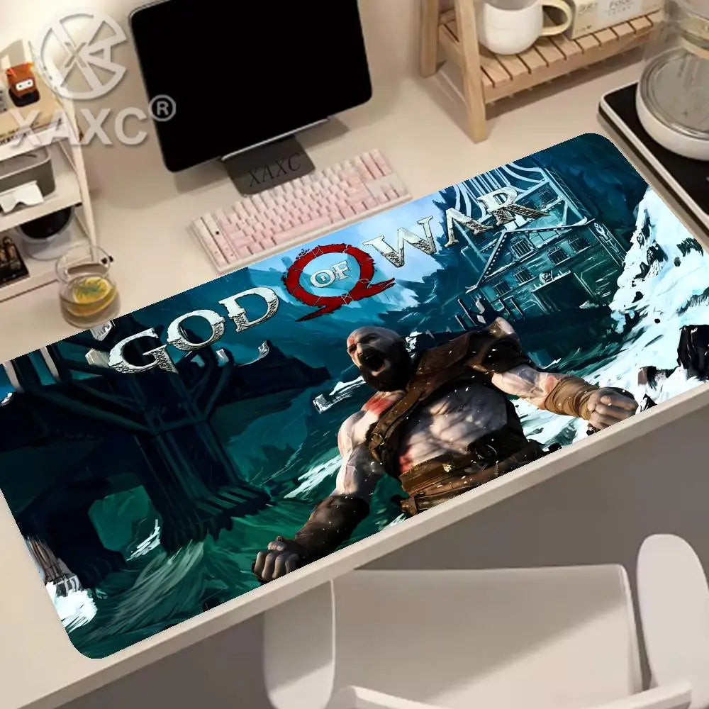 Mouse Pad God of War Xxl XAXCGaming Accessories Keyboard Computer Carpet Game Desk Mat Pc Large Gamer Cabinet Table Mats
