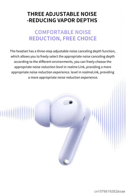 realme Buds T310 Earealme Buds T310 Wireless Earbuds Bluetooth 5.4 – 46dB Active Noise Cancelling HiFi Earphones with Deep Bass & Long Battery Liferphones 46dB Active Noise Cancelling HiFi Wireless Headphones Bluetooth 5.4 Game Music Headset Long Standby