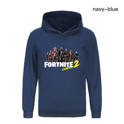 Detská mikina s kapucňou Fortnite, detské kreslené oblečenie, unisex pre chlapcov, mikiny s kapucňou s dlhým rukávom, ležérne kabáty pre mladších a dievčatá 1007
