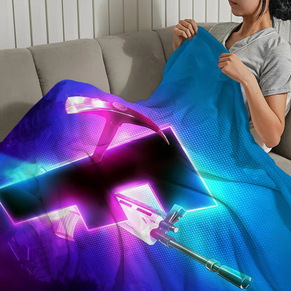 F-Fortnite Logo Game Decke – weiche Kuscheldecke für Picknick, Bett, Sofa, Zuhause und Schlafzimmer, gemütlich warm und komfortabel