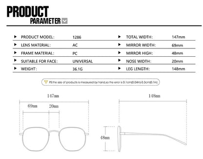 BOYSEEN Thick Frame Rectangle Sunglasses For Man Can Make Prescription Lens 2026 Street Style Orange Sunglasses