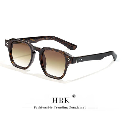HBK New Fashion Sunglasses men Vintage Square Gradient Sun Glasses Outdoor Sports Party Vacation Travel Driving Eyeglasses