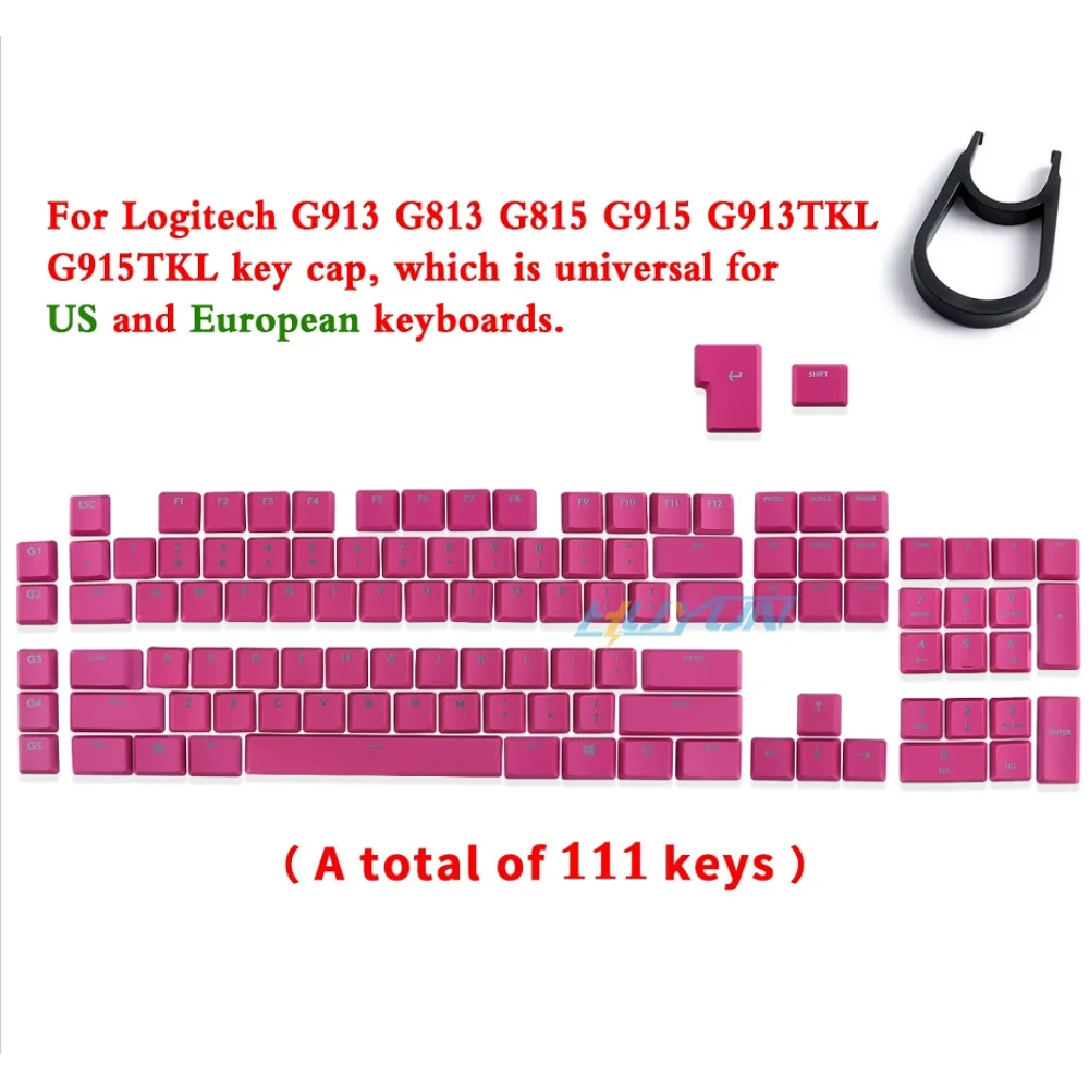Keycap testurizzato antiscivolo trasparente retroilluminato G915 913 TKL G815 G813, compatibile con tastiera meccanica Logitech