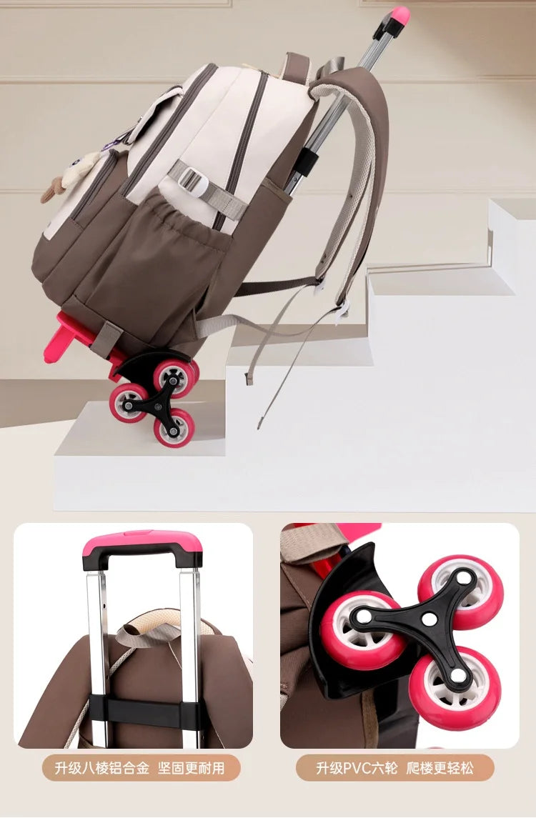 Fortnite Schüler-Rollrucksack mit großem Fassungsvermögen, wasserdichtem, leichtem Design, minimalistischer Laptop-Schultasche und lässiger Reisetasche