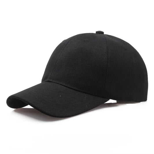 Juoda vienspalvė beisbolo kepuraitė su snapback užsegimu, laisvalaikio hiphopo Dad Hat kepurė vyrams ir moterims, unisex