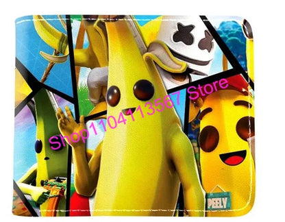 Fortnited Anime Figures Wallet Victory Royale PU Leather Purse Coin Holder Money Clutch Wristlet Cover Wallet Card Holder