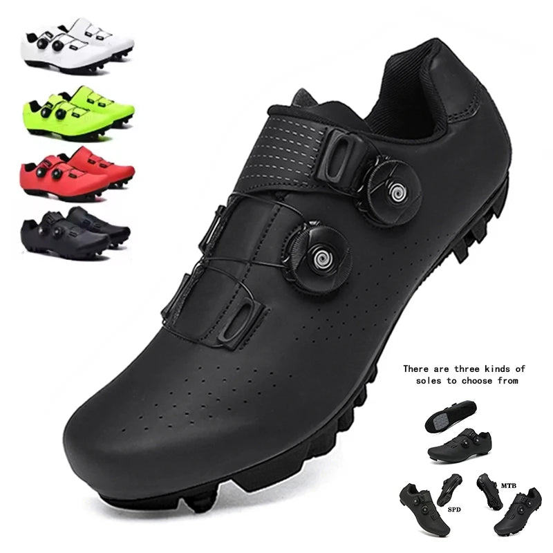 Neue Fahrradschuhe für Herren, selbstverriegelnde Rennrad-Sportschuhe, lockless Trainingsschuhe, SPD-Cleats-Fahrradschuhe für Damen