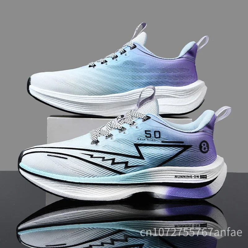 Scarpe da running da uomo con piastra in carbonio, leggere, ultra ammortizzate, traspiranti, da maratona, con assorbimento degli urti e supporto, sneaker sportiva comoda da donna
