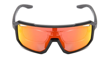 Kapvoe Cycling Glasses Men Cycling Sunglasses MTB UV400 Polarized Built-in Myopia Frame Bicycle Goggles Outdoor Sports Eyewear