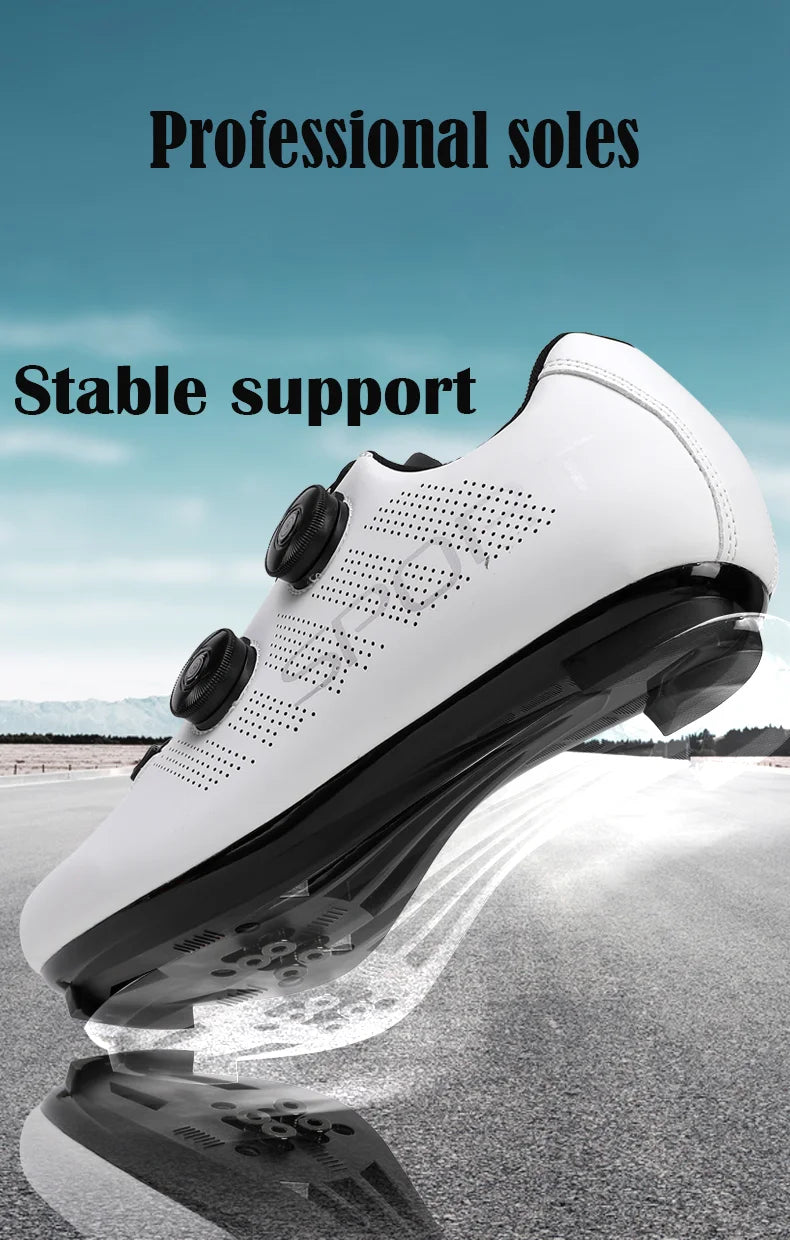 Scarpe da ciclismo ultraleggere, traspiranti e leggere, suole rigide compatibili SPD per allenamento e competizioni su bici da strada e mountain bike