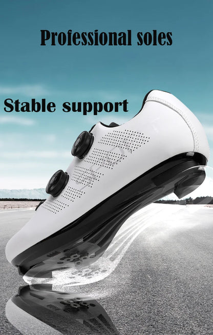 Scarpe da ciclismo ultraleggere, traspiranti e leggere, suole rigide compatibili SPD per allenamento e competizioni su bici da strada e mountain bike