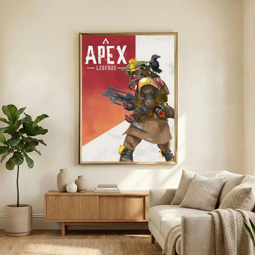 Apex Legends Poster HD Waterproof Self-Adhesive Wall Art with Multi-Scene Compatibility