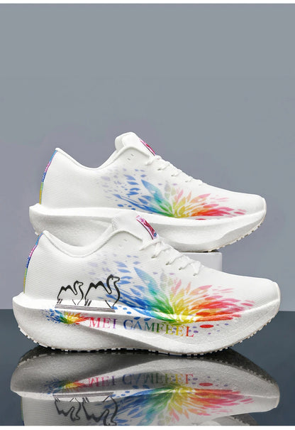 Scarpe da running 2026 con nuovo motivo Eagle, piastra in carbonio, scarpe sportive da maratona ultraleggere, traspiranti e ammortizzate per allenamento di corsa