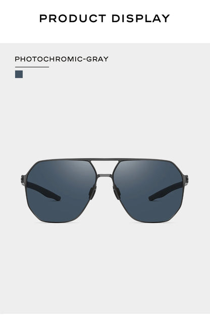 CAPONI Nylon Sunglasses For Men Super Elastic Bio-Steel Polarized Driving Sun Glasses UV400 Protect Brand Design Shades CP23017