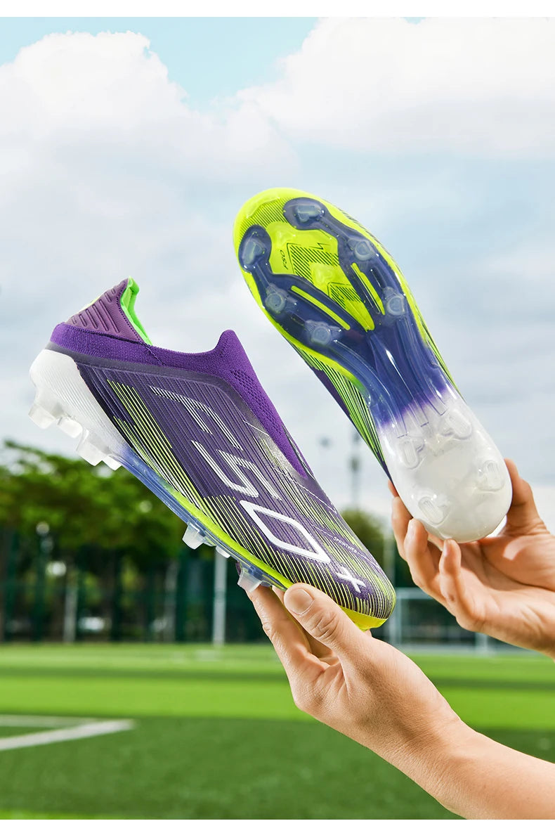 Sapatilhas de Homem Novas com Pitons para Relva, Ténis de Futebol de Alta Qualidade, Chuteiras de Futsal Antiderrapantes para Interior, Modelo Cano Alto para Exterior Mais Vendido