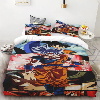 Goku Bettbezug-Set Dragon Ball für Teenager – Bettwäsche-Set mit Deckenbezug für Kinder und Jungen, ideales Geschenk, Schlafzimmerdekor in Queen- und King-Size