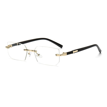 Trendy Rimless Sunglasses for Men Women Fashion Frameless Rectangle Sun Glasses Retro UV400 Shades Summer Goggles Eyewear