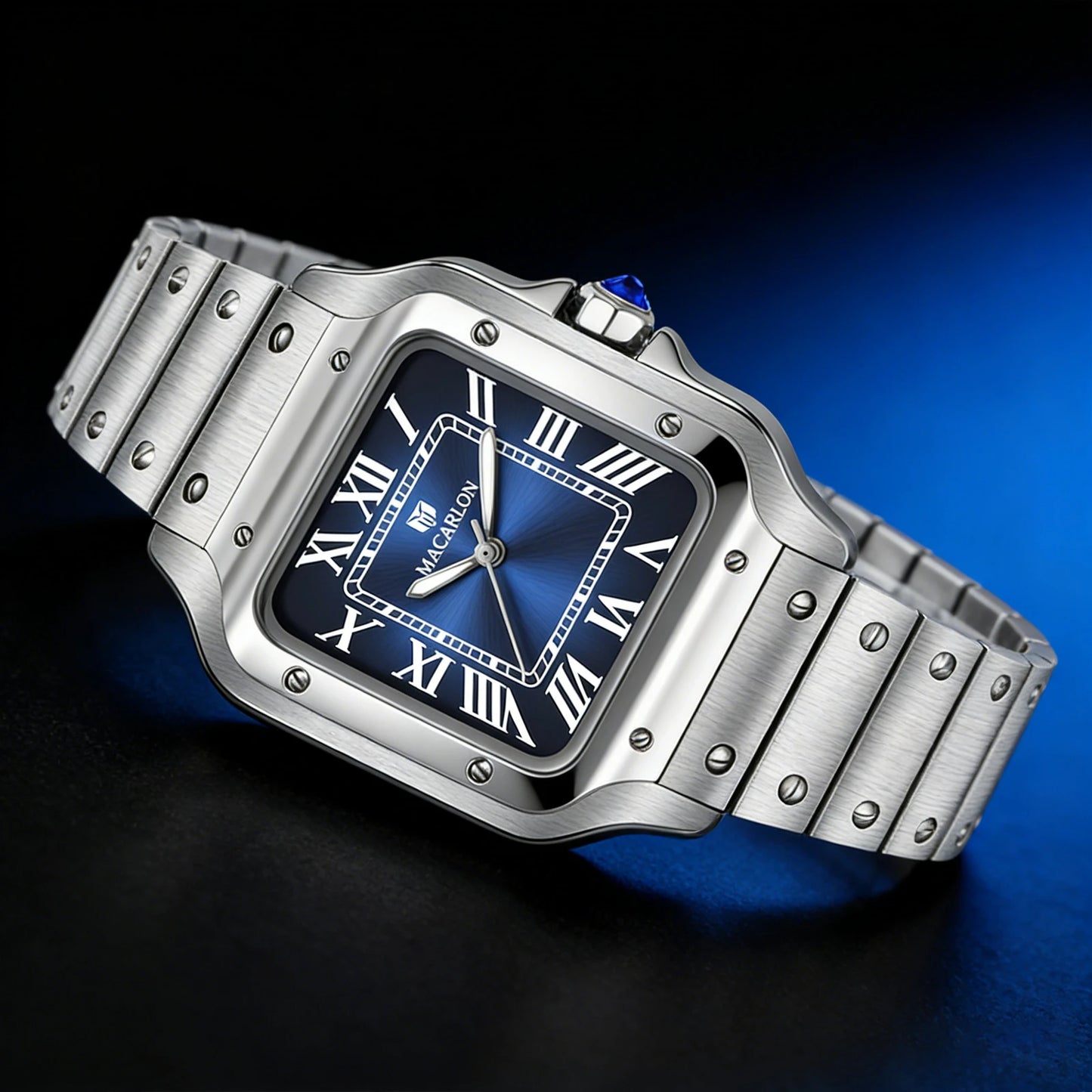 2026 New MACARLON Design 38mm Mechanical Watch Men's Sapphire Glass Luminous Stainless Steel Waterproof China NH35 Automatic Watch