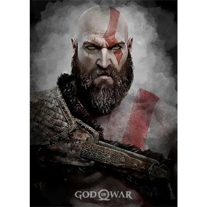 Canvas Painting Posters and Prints Wall Art Anime Pop Game God of War Ragnarok Poster Aesthetics Kratos Gaming