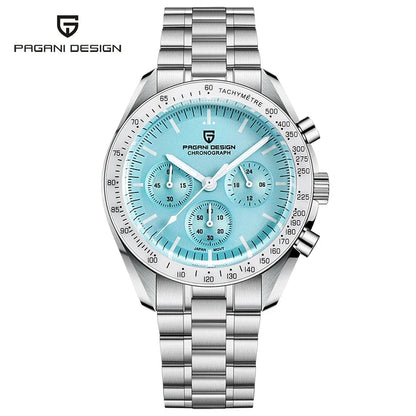 PAGANI DESIGN ‘New Moon’ Men’s Watch – Luxury quartz watch, chronograph, sapphire crystal with anti-reflective coating, ceramic bezel, luminescent hands