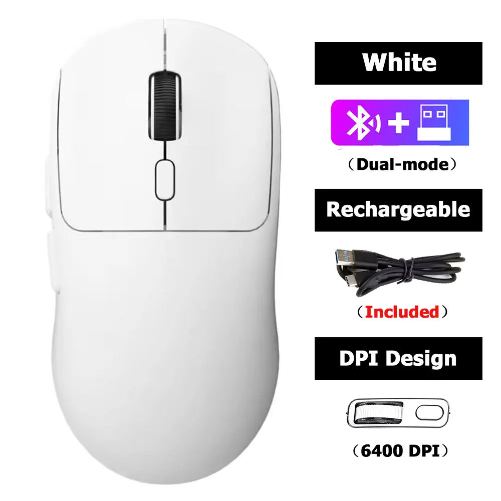 High Quality Rechargeable Wireless Mice Support Bluetooth/2.4G Gaming Mouse High Precision Silent Gamer Mice for iPad Computer