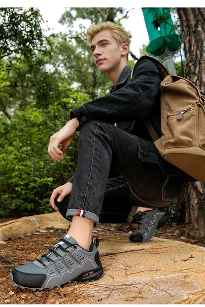 Men Waterproof Hiking Shoes Non-Slip Hunting Boots Outdoor Tactical Training Sports Shoes Men Walking Hiking Travel Shoes