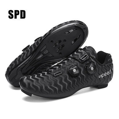 Neue Fahrradschuhe für Herren, selbstverriegelnde Rennrad-Sportschuhe, lockless Trainingsschuhe, SPD-Cleats-Fahrradschuhe für Damen