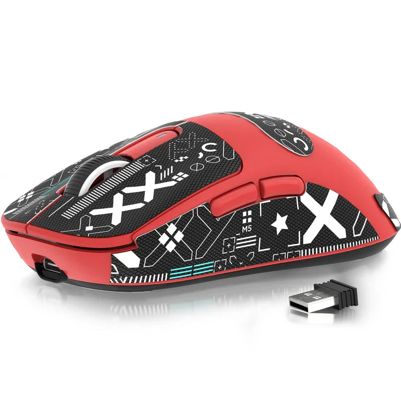Mouse gaming wireless ATTACK SHARK X3 PixArt PAW3395 49g SUPERLIGHT, BT/2.4G wireless/cablato, 6 DPI regolabili fino a 26000