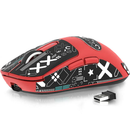 Mouse gaming wireless ATTACK SHARK X3 PixArt PAW3395 49g SUPERLIGHT, BT/2.4G wireless/cablato, 6 DPI regolabili fino a 26000