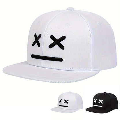 Unisex XX Smiling Face Embroidery Hip-hop Hats Spring Autumn Adjustable Casual Snapback Baseball Caps Sunscreen Hat Sports Cap