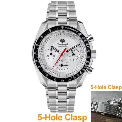 Watchdives WD1863 39mm VK63 Chronograph Watch, OTF Clasp, Sweep Quartz Movement, Sapphire, Luminous, 100m Waterproof