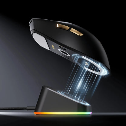 Mouse gaming wireless MCHOSE K7 Ultra PAW3950 con doppio polling rate 8K, leggero, dock di ricarica wireless magnetica, per esport e ufficio