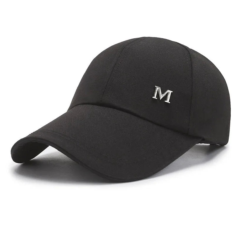 Men Women Baseball Cap Summer Cotton Hat Embroidery Snapback Hip-Hop Cap Adult Sport Sun Hat Casual Long Brim Sunscreen Golf Cap