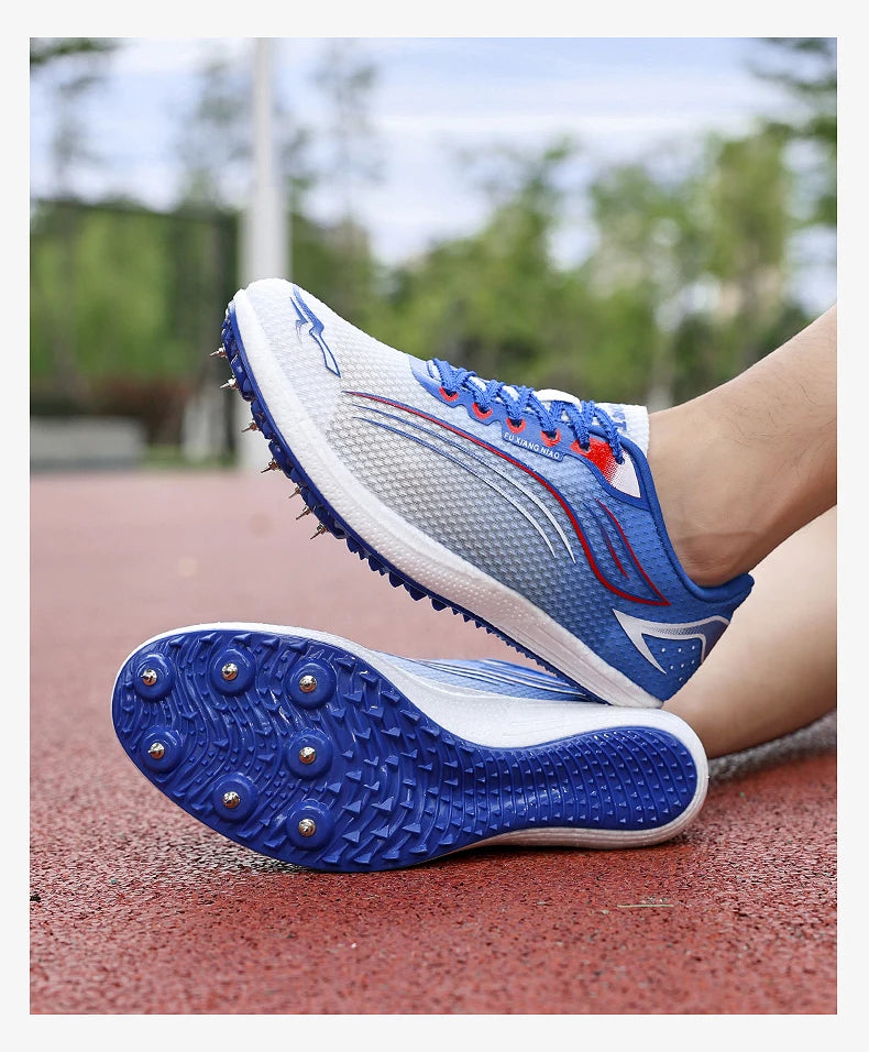 High Quality Men Women Track and Field Shoes Youth Anti-Slip Sneakers Outdoor Professional Jumping Running Shoes Student Trainers