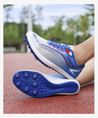 High Quality Men Women Track and Field Shoes Youth Anti-Slip Sneakers Outdoor Professional Jumping Running Shoes Student Trainers